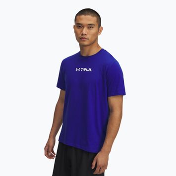 Vyriški bėgimo marškinėliai Under Armour Trail Run Graphic Tee royal/reflective