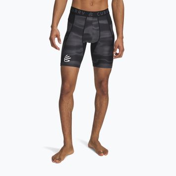 Vyriški šortai Under Armour Curry HeatGear Printed black / castlerock / white