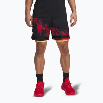 Vyriški krepšinio šortai Uder Armour Curry Statement I black / fire