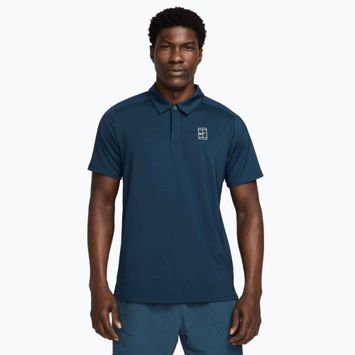 Vyriški teniso polo marškinėliai Nike Court Dri-Fit Advantage armory navy / white / white