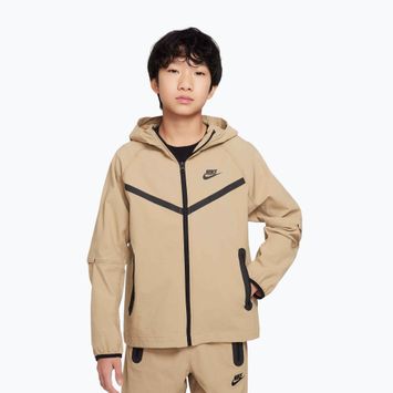 Nike Tech Woven vaikiška striukė parachute beige/parachute beige/black