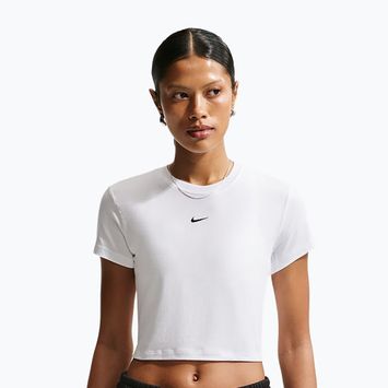 Moteriški marškinėliai Nike Sportswear Chill Knit white/black