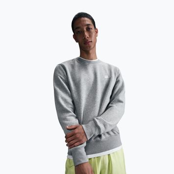 Vyriški Nike Club Fleece Crew džemperiai tamsiai pilka heather/balta