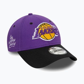 Kepuraitė su snapeliu New Era Side Patch 940 Lakers purple