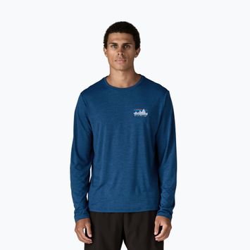 Vyriški marškinėliai ilgomis rankovėmis Patagonia Capilene Cool Daily - '73 Skyline clement blue/light clement blue x-dye