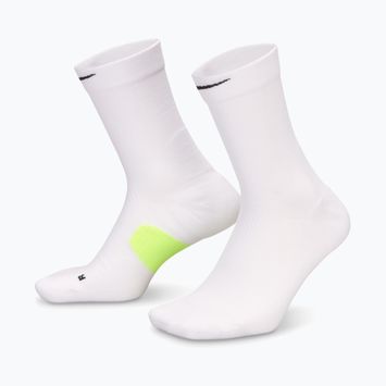 Kojinės Nike Running Midweight Crew white/volt/black