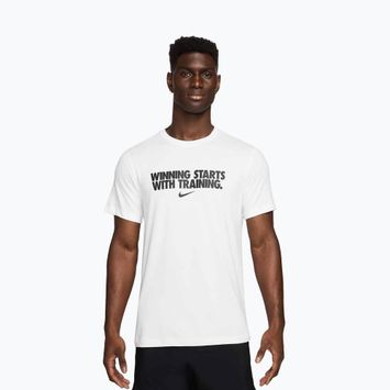 Vyriški marškinėliai Nike Dri-Fit Winning white/black