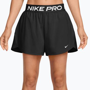 Moteriški treniruočių šortai Nike Pro Dri-Fit Mid-Rise Brief-Lined 3" black/white