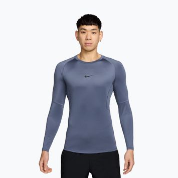 Vyriški treniruočių marškinėliai ilgomis rankovėmis Nike Pro Dri-Fit Tight Fitness diffused blue/black