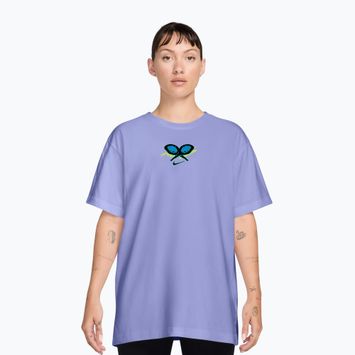Moteriški teniso marškinėliai Nike Slam Dri-Fit light thistle