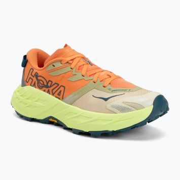 Moteriški bėgimo bateliai HOKA Speedgoat 7 persimmon/neon yuzu