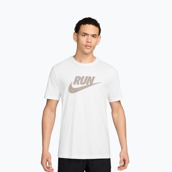 Vyriški marškinėliai Nike Dri-Fit Running white/moon particle