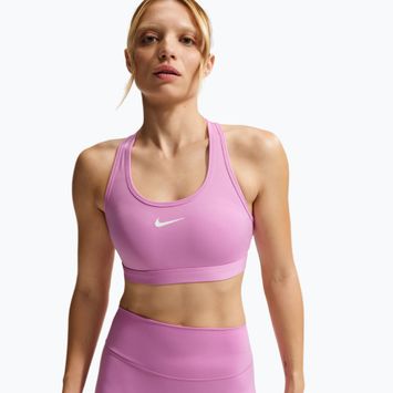 Sportinė liemenėlė Nike Swoosh Medium Support light magenta/white
