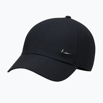 Kepurė su snapeliu Nike Dri-Fit Club Unstructured Metal Swoosh 2026 black/metallic silver