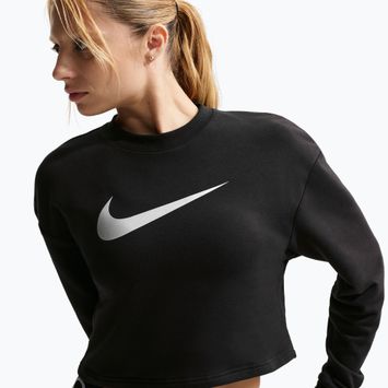 Moteriškas treniruočių džemperis Nike Pro Dri-Fit Crew Neck black/metallic silver/white