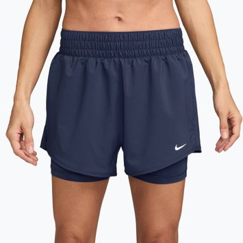 Moteriški šortai Nike One Dri-Fit High-Waisted 3" 2In1 midnight navy/white