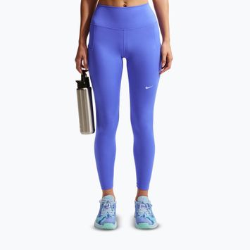 Moteriškos treniruočių tamprės Nike One High-Waisted 7/8 sapphire/white