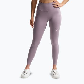 Moteriškos treniruočių tamprės Nike One High-Waisted 7/8 light violet ore/white