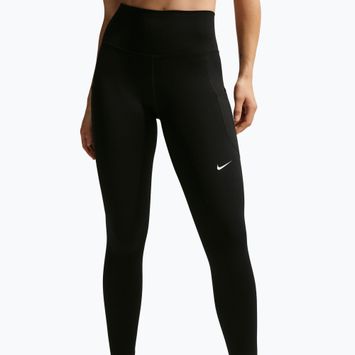 Moteriškos treniruočių tamprės Nike One High-Waisted 7/8 black/white