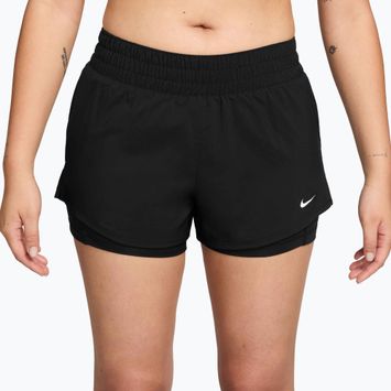 Moteriški bėgimo šortai Nike One Dri-FIT 2IN1 black/white