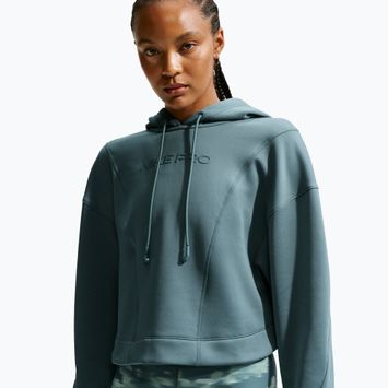 Moteriškas treniruočių džemperis Nike Pro Therma-Fit Hoodie mineral slate/white