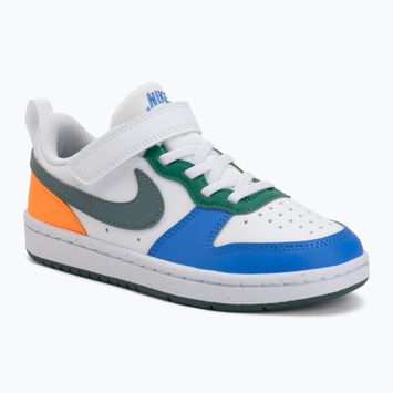 Vaikiški batai Nike Court Borough Low Recraft white/malachite/mineral slate