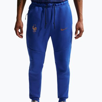 Vyriškos futbolo kelnės Nike FFF Tech Fleece Joggers game royal/metallic copper