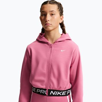 Vaikiškas džemperis Nike Pro Fleece Dri-Fit Full-Zip peony/peony/black/white