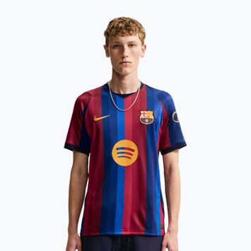 Vyriški futbolo marškinėliai Nike FC Barcelona Dri-Fit Stadium Home deep garnet/blue void/mineral yellow