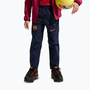 Vaikiškos futbolo kelnės Nike FC Barcelona Tech Woven blackened blue/black/mineral yellow