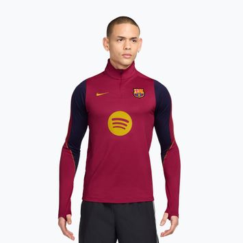 Vyriškas futbolo džemperis Nike FC Barcelona Strike Soccer Drill Top noble red/mineral yellow/mineral yellow