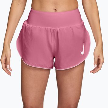Moteriški bėgimo šortai Nike Tempo Swoosh Dri-Fit Mid-Rise Brief-Lined peony/pink foam/white