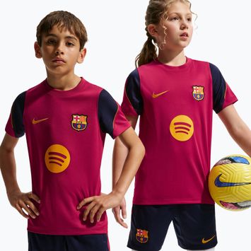 Vaikiški futbolo marškinėliai Nike FC Barcelona Strike Dri-Fit noble red/blackened blue