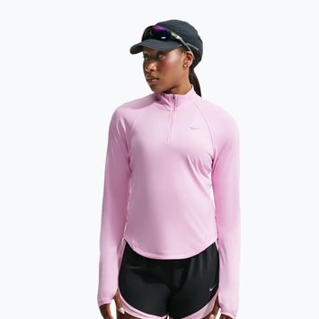 Moteriškas bėgimo džemperis Nike Tempo Dri-Fit 1/4 Zip pink rise