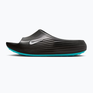 Vyriškos šlepetės Nike ReactX Rejuven8 black/gamma blue/metallic silver