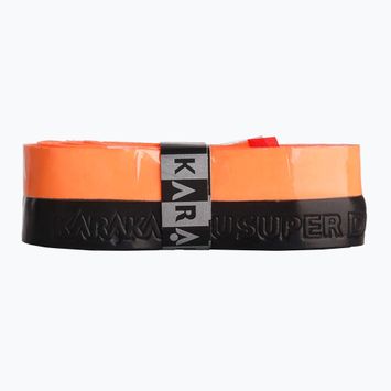 Skvošo raketės rankenos juosta Karakal Pu Super Grip Duo orange / black