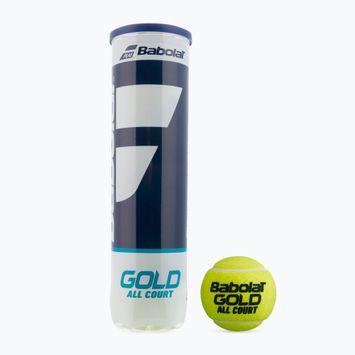 Babolat Gold All Court teniso kamuoliukai 4 vnt. geltoni 502085