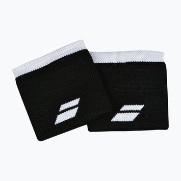 Riešo juostos Babolat Logo Wristband 2 vnt. black/white