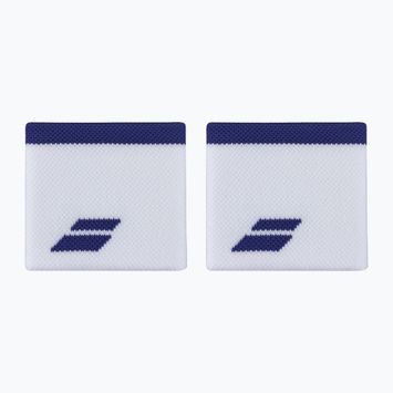 Riešo juostos Babolat Logo Wristband 2 vnt. white/sodalite blue