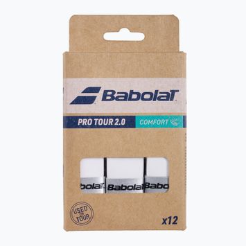 Teniso rakečių apvijos Babolat Pro Tour 2.0 12 vnt. white