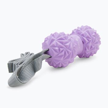 Masažo kamuoliukas su rankenėlėmis Sveltus Massage Duo violetinės spalvos 0475