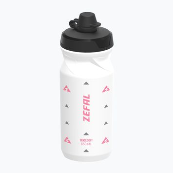 Dviračio vandens butelis Zefal Sense Soft 65 No-Mud 650 ml white
