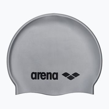 Vaikiška plaukimo kepuraitė arena Classic Silicone Jr sidabrinė/juoda