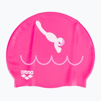 Vaikiška plaukimo kepurė arena Kun Cap dive/fuchsia