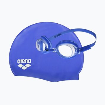 Vaikiškas rinkinys Arena baseino akiniai + mėlynas skaidrus/mėlynas baltas dangtelis