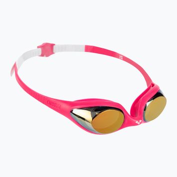 Vaikiški plaukimo akiniai arena Spider JR Mirror white/pink/fuchsia
