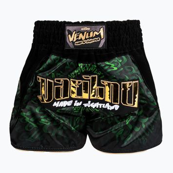 Treniruočių šortai Venum Attack Muay Thai black/green