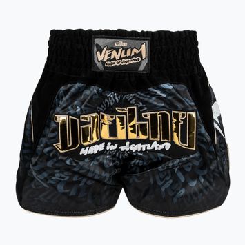 Treniruočių šortai Venum Attack Muay Thai black/grey