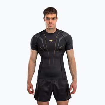 Vyriškas rashguard Venum Streamline juoda/auksinė