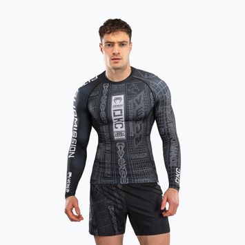 Vyriškas ilgarankovis rashguard Venum Karate Combat juodas/pilkas